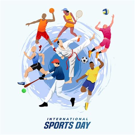 Sports Background Vector International Sports Day Ilustração Design