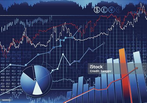 Pasar Saham Ilustrasi Stok Unduh Gambar Sekarang Grafik Bagan Laporan Dokumen Pasar