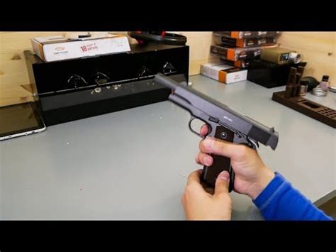 GLETCHER CLT1911 - пневматика с подвижным затвором - YouTube