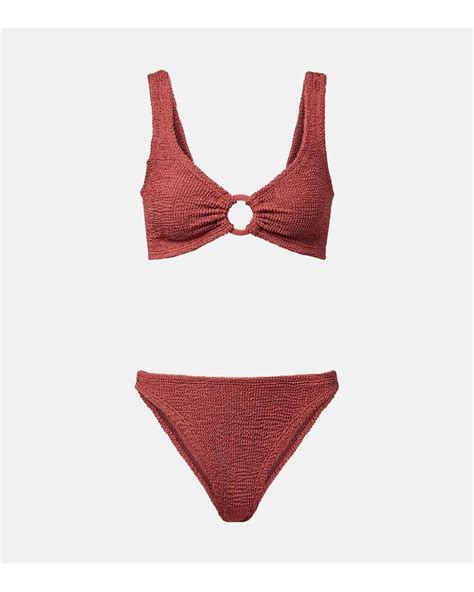 Hunza G Julia Bikini In Red Lyst