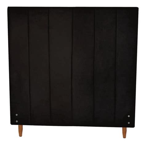 Cabeceira Vitória para Cama Box Viúva Suede Preto 120cm Submarino