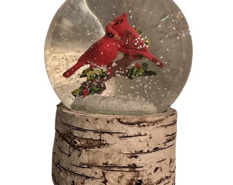 Cardinal Snow Globe - Etsy