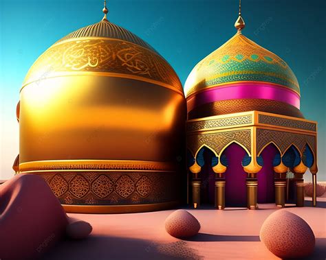 Realistic Mosque Building Architecture Background Realistic Mosque