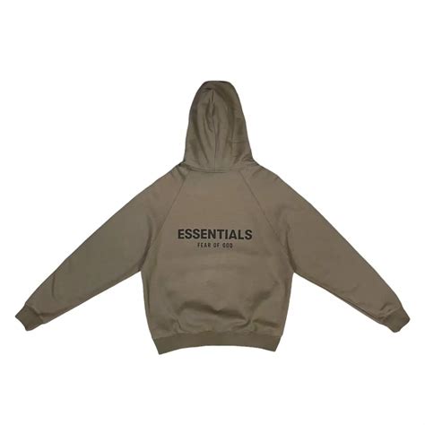 Fear of God Essentials Hoodie (Back Logo) (Taupe)