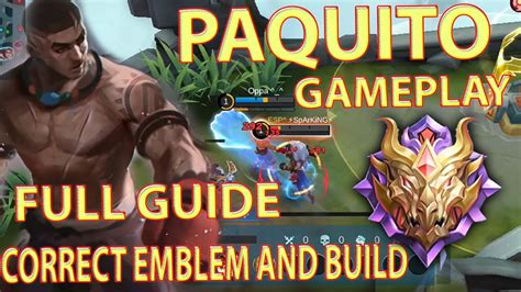 Paquito Pacquiao Gameplay Full Guide Emblem Build Paquito Vs