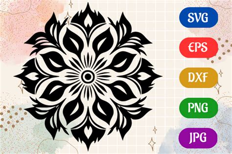 Mandala | Silhouette SVG EPS DXF Vector Graphic by Creative Oasis ...