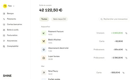 Shine un compte bancaire en ligne adapté aux professionnels TPE
