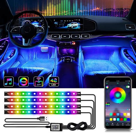 Cheap Car Neon LED Car 48 SMD Interior Ambient Foot Light With USB