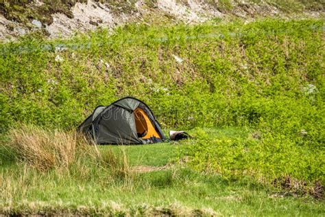 Wild Camping in the Wildernis of Glen Etive, Scotland Stock Photo ...