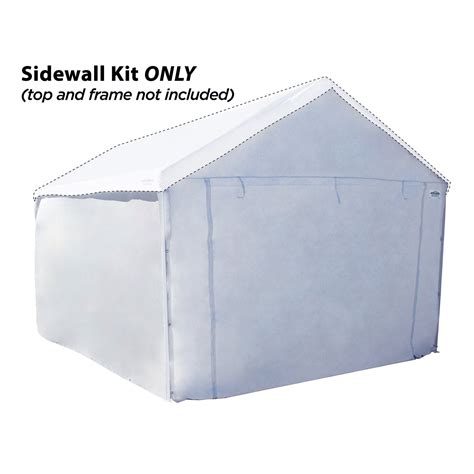 10' X 20' Domain Carport Sidewall Enclosure Set White, Set of 4, Sidew