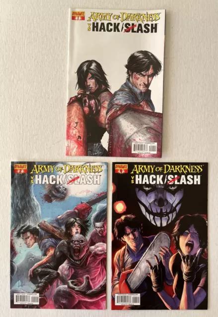 Dynamite Army Of Darkness Vs Hackslash 1 A 2 D Et 4 D Lot De 3 Bandes DessinÉes Eur 932