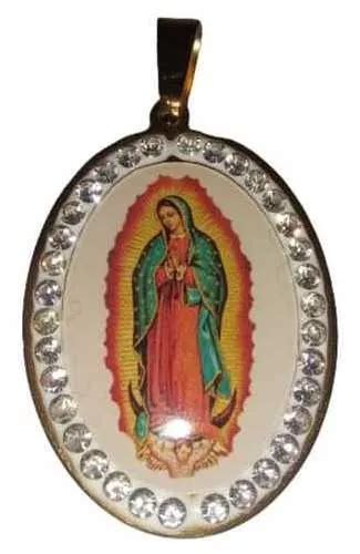 Medalla De La Virgen De Guadalupe De Acero Inoxidable Meses Sin Intereses