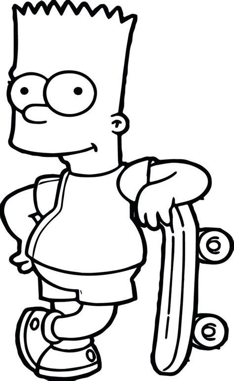 Desenhos Para Colorir E Imprimir Bart Simpson Skate Images And Photos