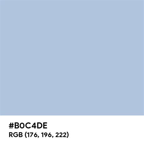 Light Steel Blue Color Hex Code Is B0c4de