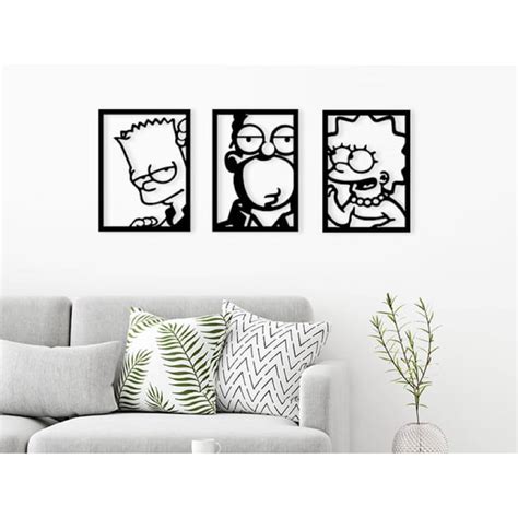 Quadro Vazado Os Simpsons Bart Homer Lisa Mdf Mm Shopee Brasil