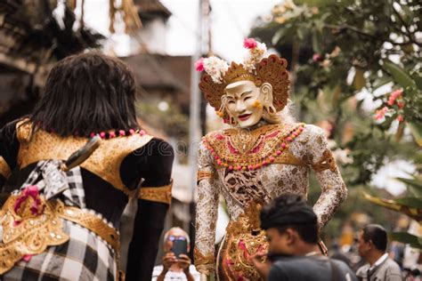 Bali Indonesia January Traditional Celebration Ritual In