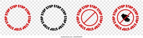 stop sticker label stop poster banned stock vector royalty
