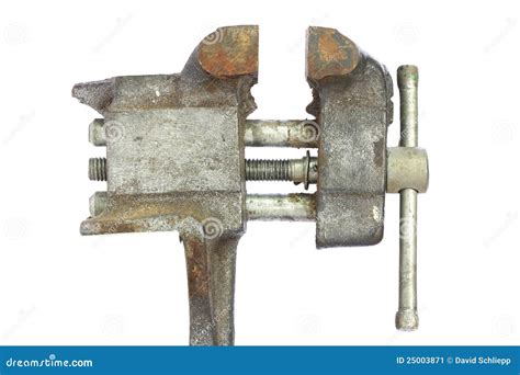 Metal Bench Vice stock image. Image of power, isolated - 25003871