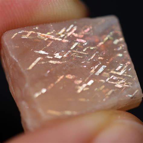 11 20 Cts Rainbow Lattice Sunstone Rough Good Fire STABILIZED