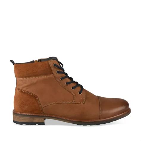 Bottines Rangers COGNAC Homme CUIR Lacets SAN MARINA