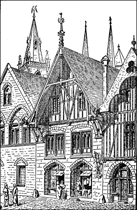 A Medieval Shop Storefront Illustration Of The Storefront Of A