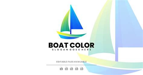 Boat Gradient Colorful Logo, Logos ft. logo & design - Envato Elements