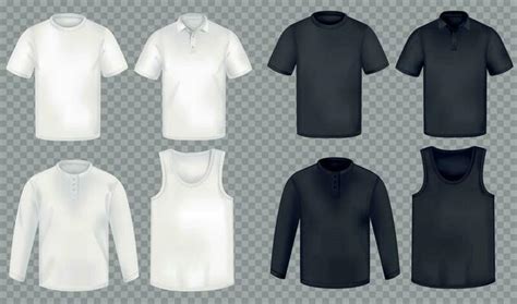 Collar T Shirt Mockup Vector Art Icons And Graphics For Free Download