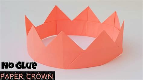 No Glue paper Crown 👑 | Origami Crown (tiara) making for kids _ Easy ...