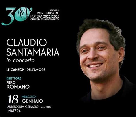 CLAUDIO SANTAMARIA In Concerto Le Canzoni Dell Amore Auditorium