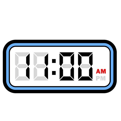 Digital Clock Time at 11.00 AM, Digital Clock 12 Hour Format 32048614 PNG