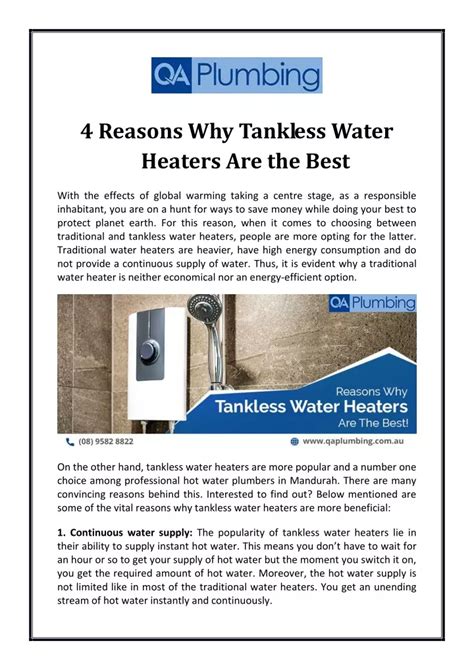 Ppt 4 Reasons Why Tankless Water Heaters Are The Best Powerpoint Presentation Id 9861572