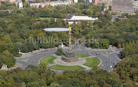 Luftaufnahme Berlin Kreisverkehr Stra Enverlauf An Der Siegess Ule