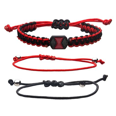 Black Widow Paracord Bracelet Set - Entertainment Earth