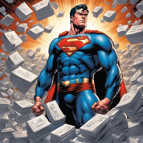 Superman Standing Proudly With His Chest Puffed Out While Tiny