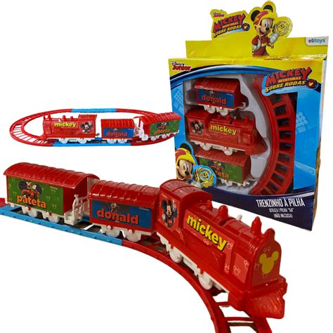 Pista Ferrorama Trenzinho Eletrico Mickey Locomotiva Trem EtiToys