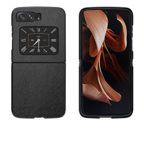 Dteck Carbon Fiber Grain Case Compatible With Motorola Moto Razr 2022 6