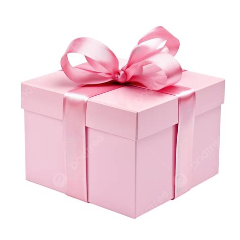 Pink Gift Box Outlined Gift Gift Box Present PNG Transparent Image