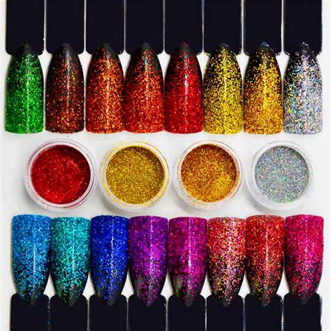 Laser Holographic Glitter Powder Shine Holographic Powder For Nails Art