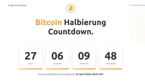 Bitcoin Halving Gibt Es Danach Nie Mehr Bitcoin F R Unter Dollar