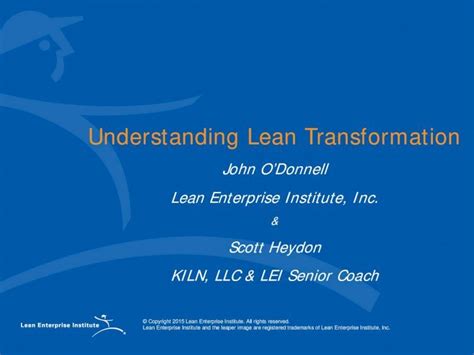 Pdf Understanding Lean Transformation Washington Leanunderstanding Lean Transformation