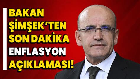 Bakan Şimşekten Son dakika enflasyon açıklaması Afyon Haber Odak