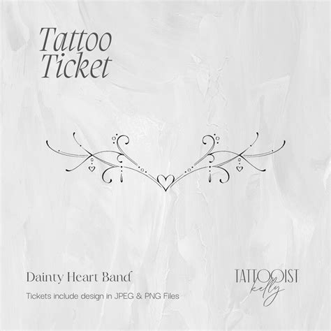 Tattoo Tickets By Tattooist Kelly Flash Designs Dainty Heart Band Tramp