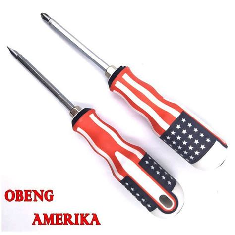 Obeng Bolak Balik Amerika 4 Inch Obeng 2 Way USA 4 Inch Lazada