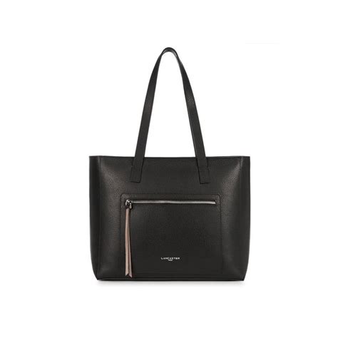 Lancaster Pur Element Foulonné Sac Cabas 470 13 Noir In Nude