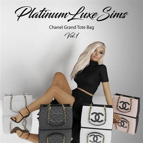 Chanel Grand Shopping Tote Bag Vol Deco Platinumluxesims On