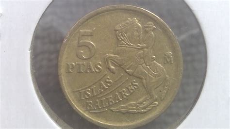 1997 Spain 5 Pesetas Coin Islas Baleares Values Information