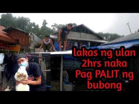 Inabutan Ng Malakas Na Ulan Habang Nag Papalit Ng Bubong Ang Team