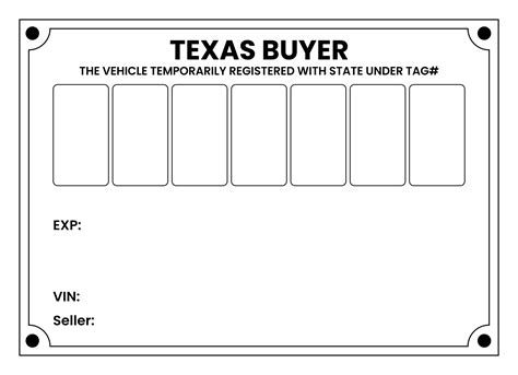 Car Dealership Blank Printable Temporary License Plate Template Hot