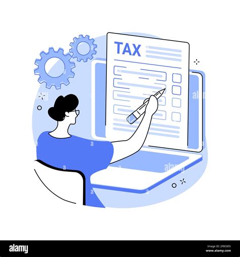 Filing The Taxes Abstract Concept Vector Illustration Stock Vector