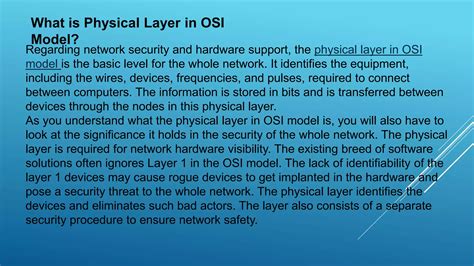 physical layer  osi model explained pptx